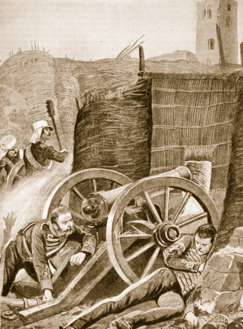 Roberts knappe Flucht bei der Belagerung von Delhi im September 1857 von English School