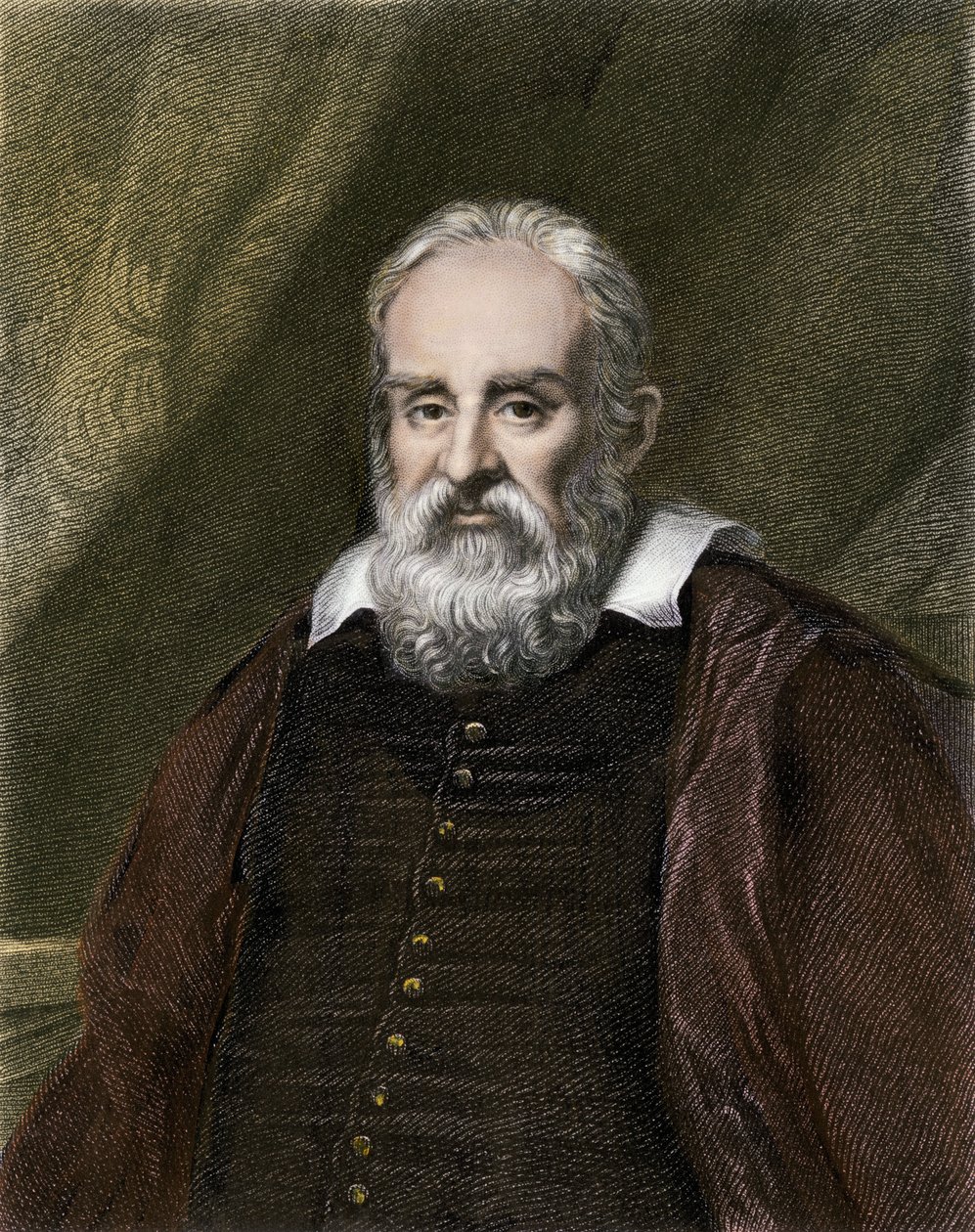 Wissenschaften und Wissenschaftler: Porträt von Galileo Galilei, italienischer Astronom (1564-1642) von English School