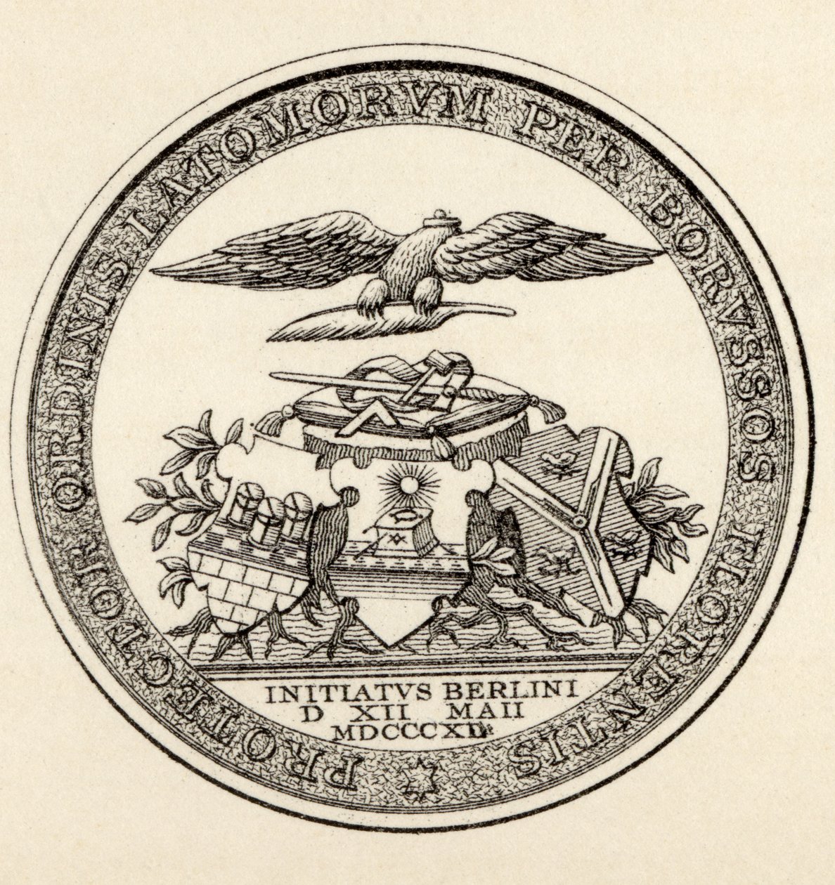 Siegel der Maurer von Berlin, 1812, aus 
