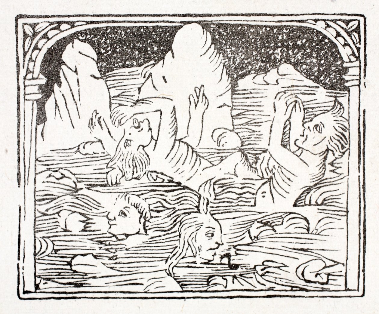 Zweites: Lazarus beschreibt, was er in der Hölle gesehen hat - ein gefrorener Fluss mit kaltem Wind, in den die Neidischen geworfen werden von English School