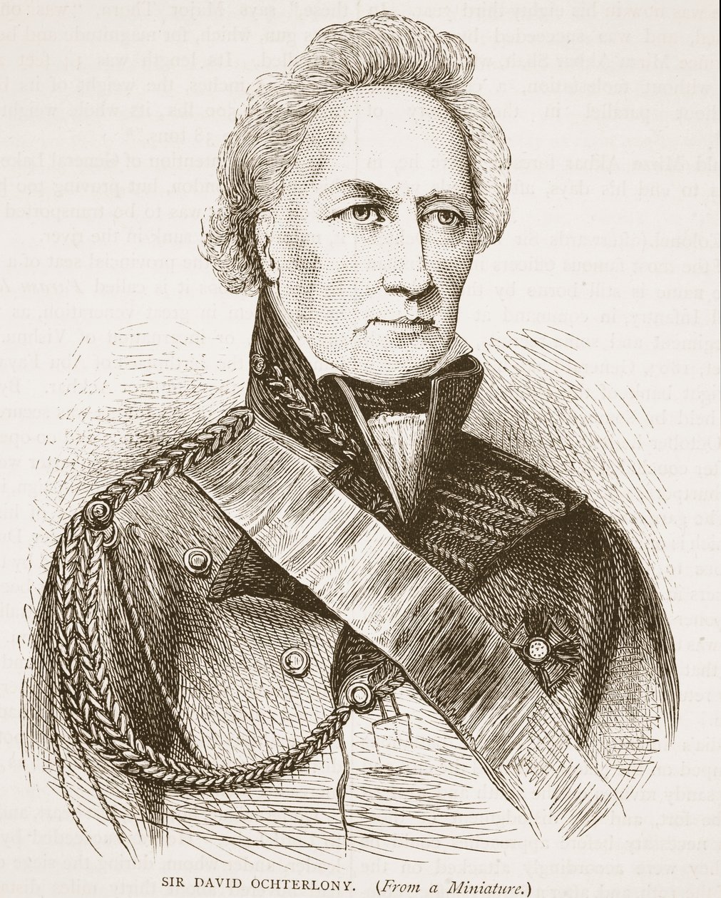 Sir David Ochterlony, Illustration aus Cassells Illustrierter Geschichte Indiens von James Grant, veröffentlicht 1879 von English School