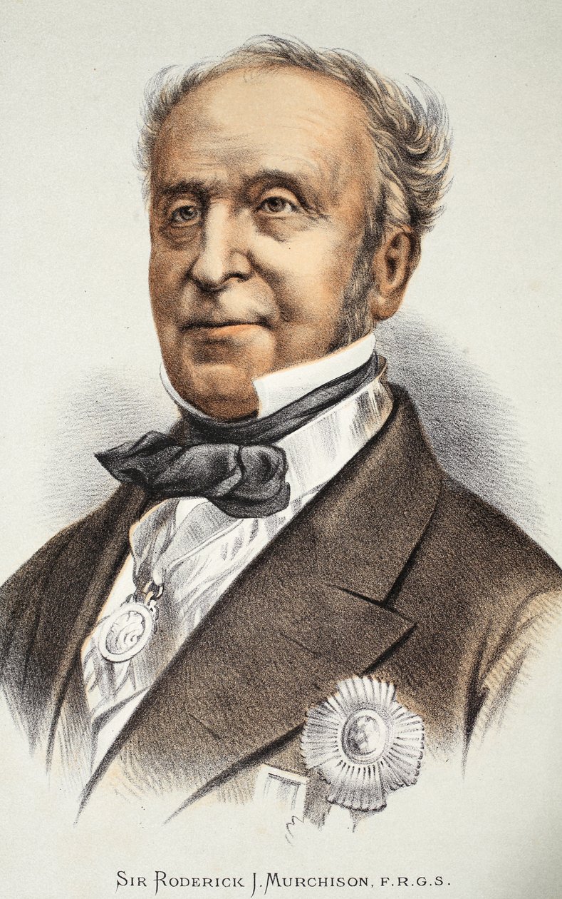 Sir Roderick Murchison, Illustration aus der Bildausgabe des Lebens und der Entdeckungen von David Livingstone von J. Ewing Richie, veröffentlicht von A. Fullarton & Co., 1876 von English School