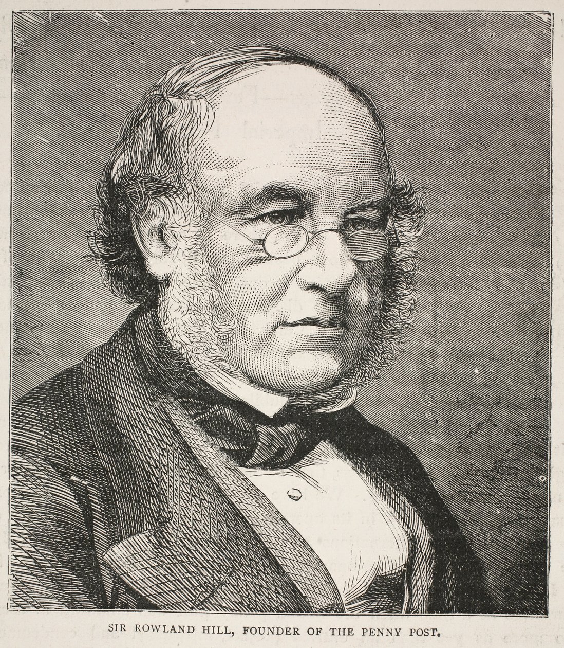 Sir Rowland Hill, Gründer der Penny Post von English School