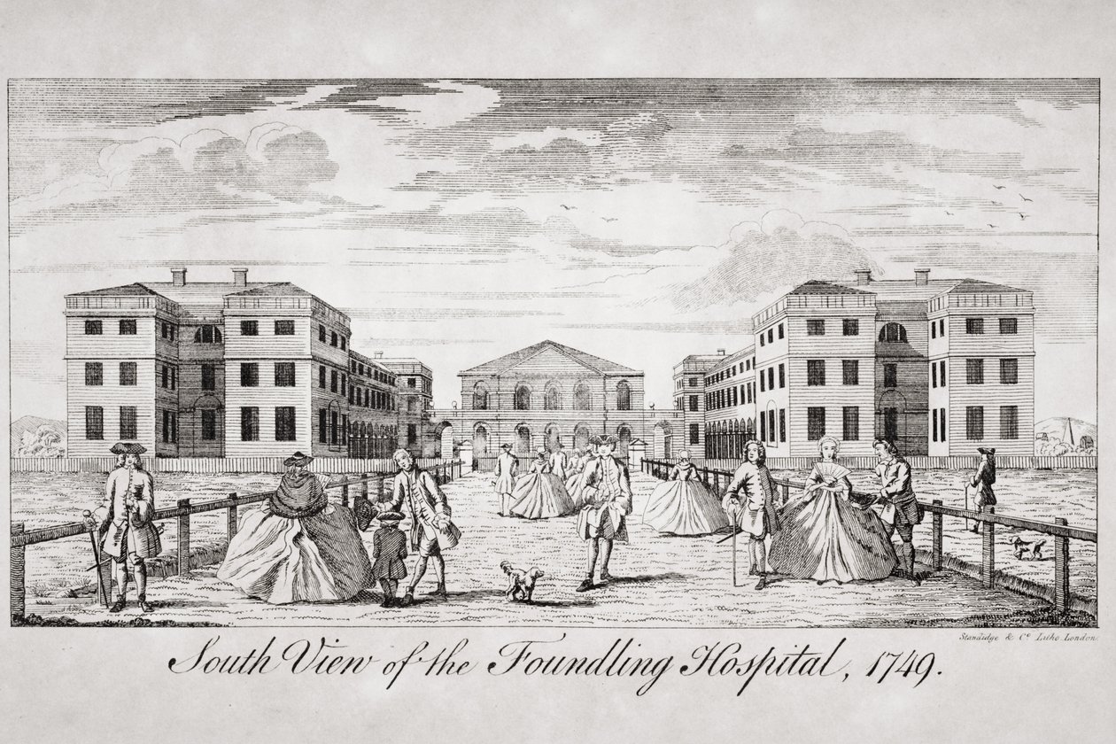Südansicht des Findelhauses, London, 1749 von English School