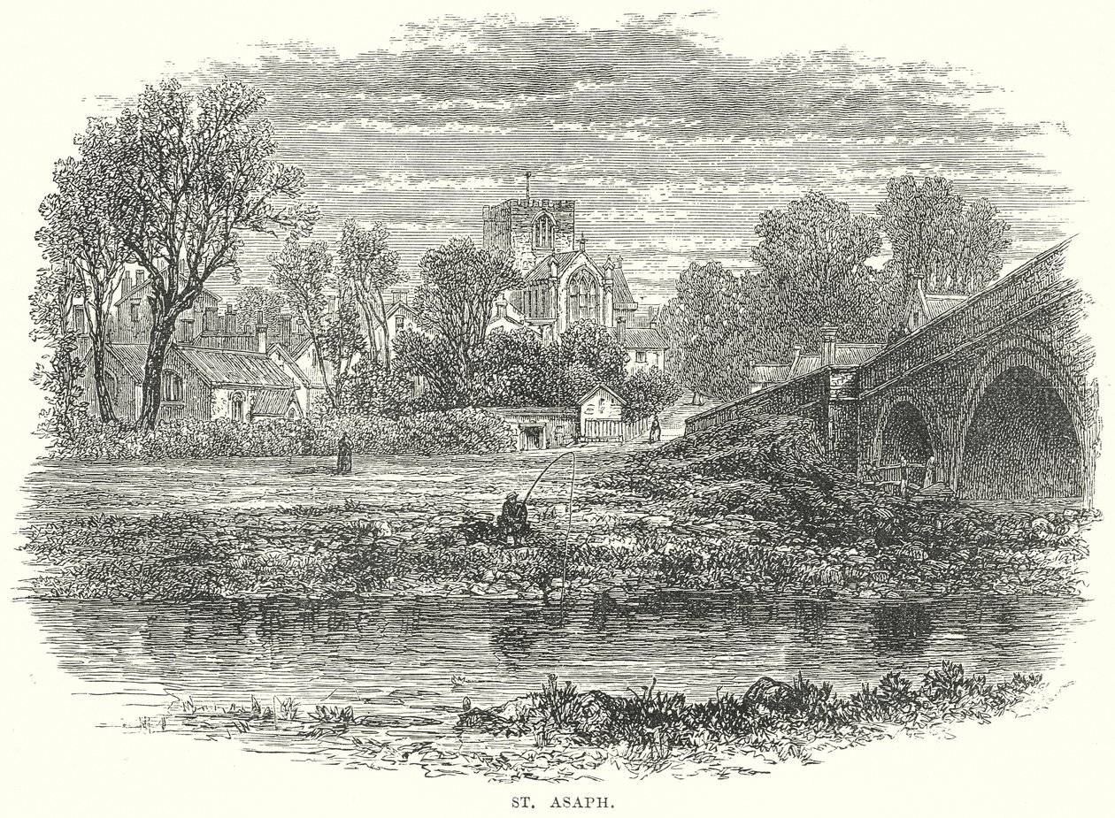 St. Asaph (Gravur) von English School