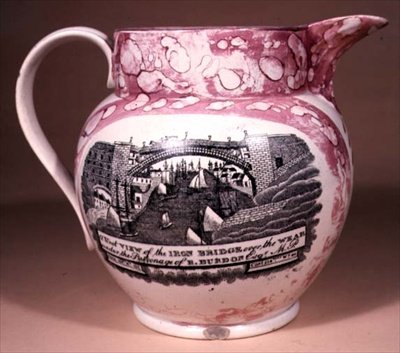 Sunderland Ware Krug, transferbedruckt, frühes 19. Jahrhundert von English School
