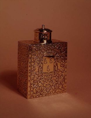 Teedose, dekoriert im Stil von Gribelin, ca. 1700 von English School