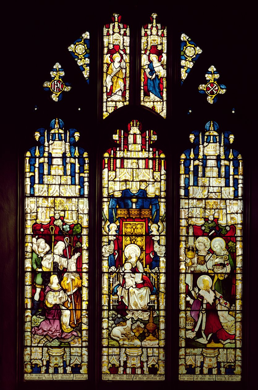 Die Anbetung der Hirten und der Weisen, 1876 von English School