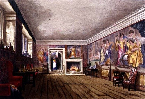 Das Vorzimmer, Cotehele Haus, ca. 1830-40 von English School
