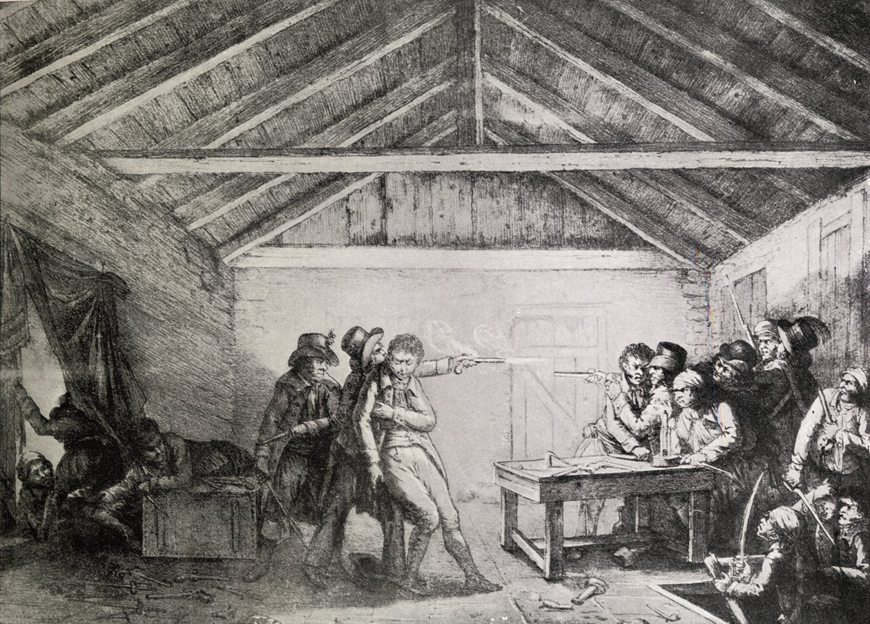 Die Verhaftung der Cato-Street-Verschwörer am 23. Februar 1820 von English School