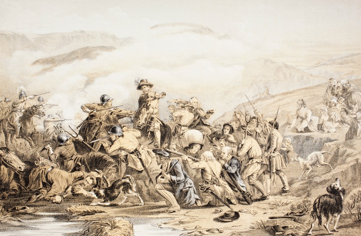 Die Schlacht von Drumclog, 1. Juni 1679, aus 