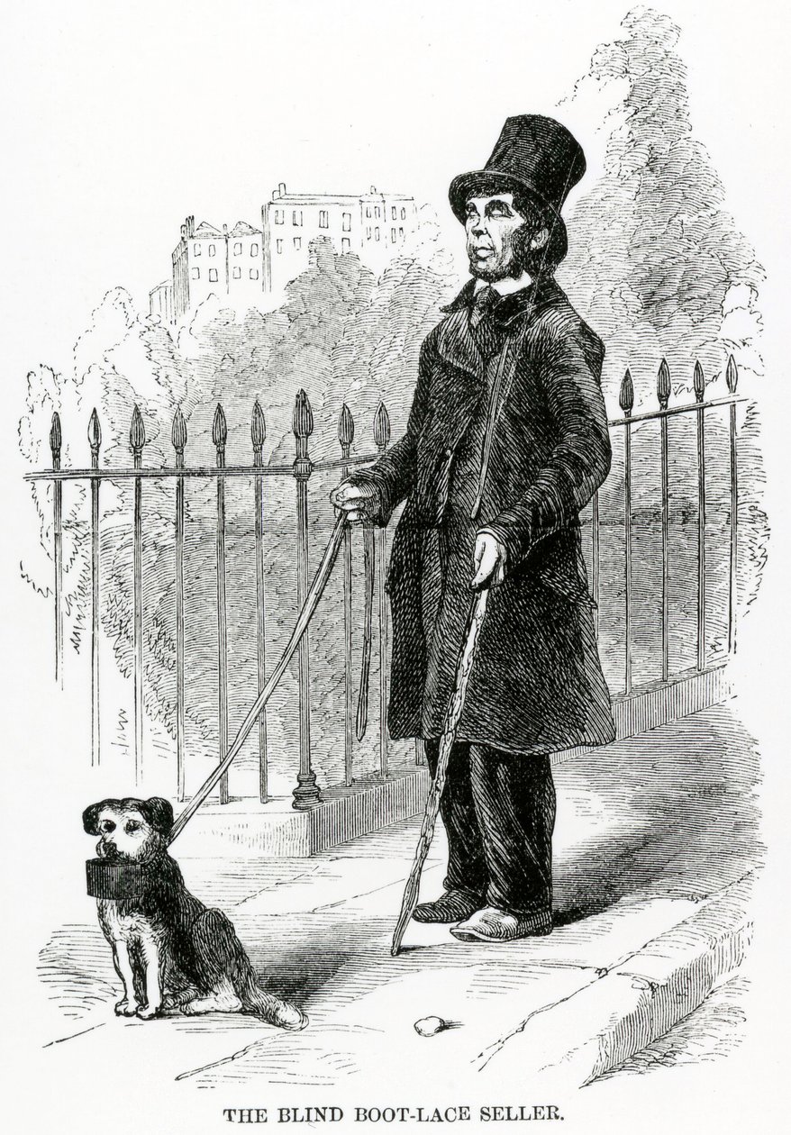 Der blinde Schnürsenkelverkäufer, ca. 1840 von English School