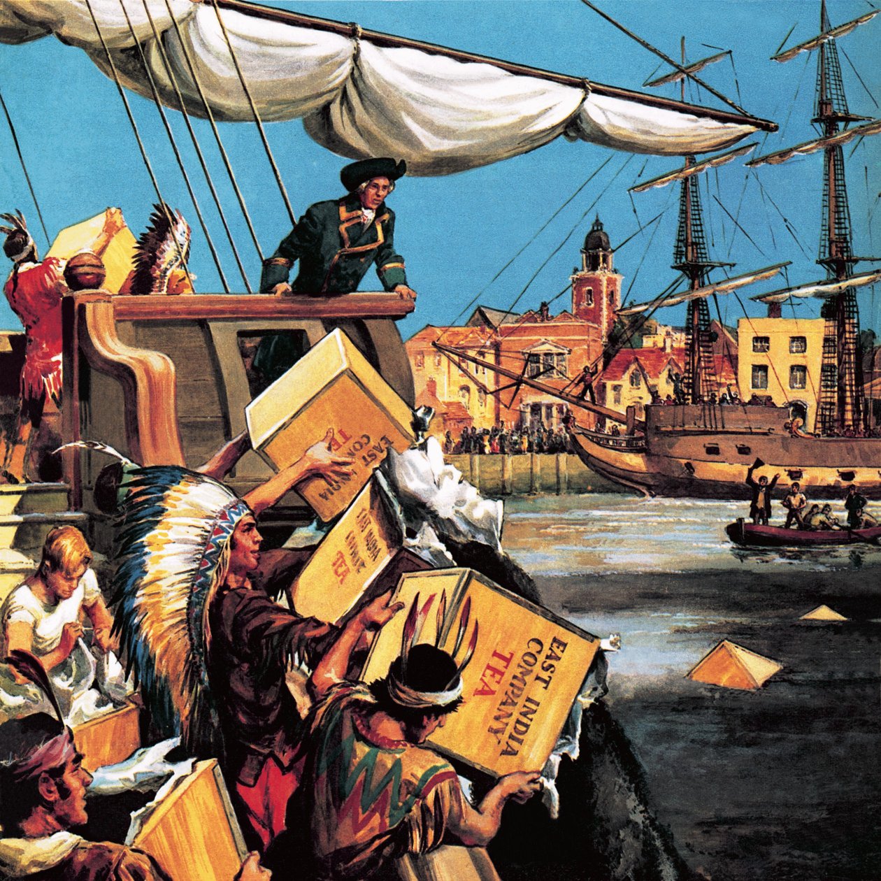 Die Boston Tea Party von English School