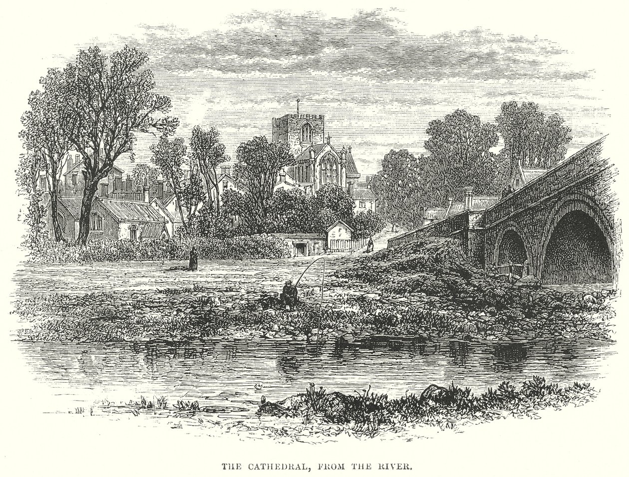 Die Kathedrale vom Fluss aus von English School