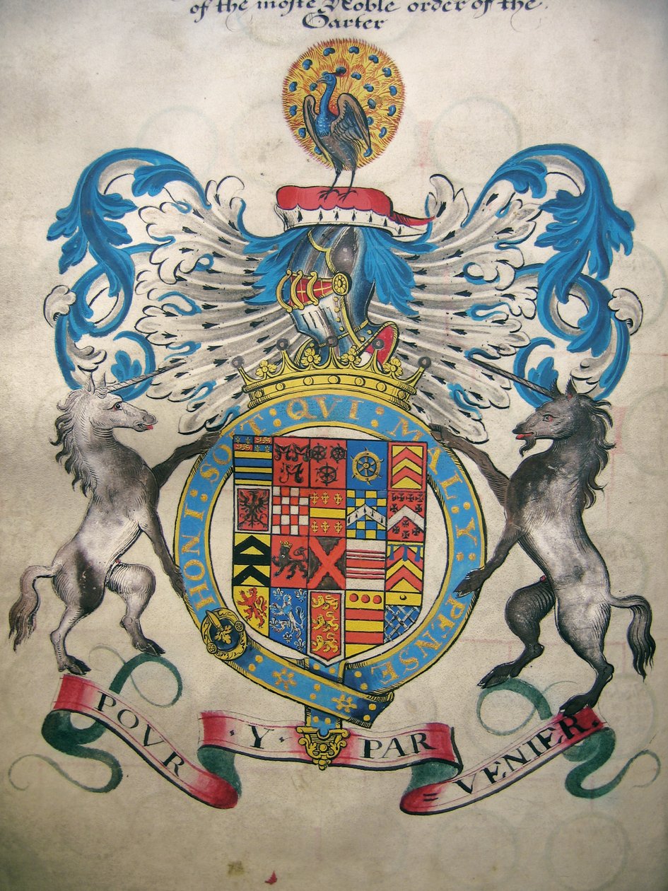 Das Wappen von Francis, 6. Earl von Rutland von English School