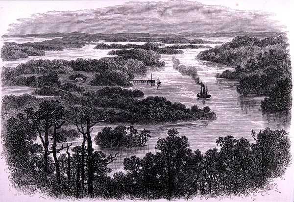 Der Zusammenfluss der Murray- und Darling-Flüsse, in der Nähe von Wentworth, New South Wales, Australien, aus 