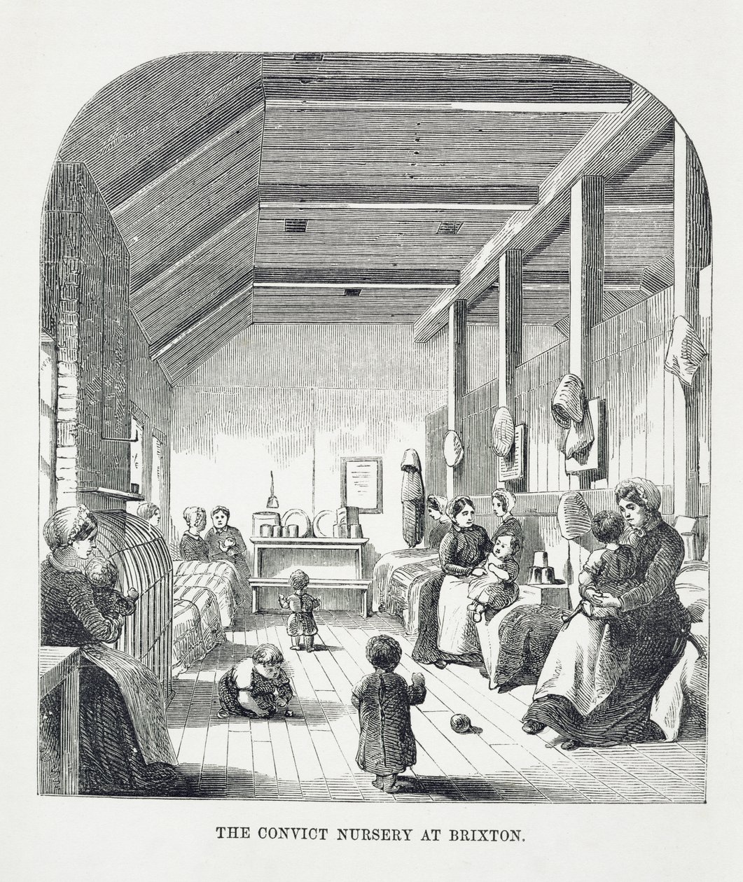 Die Strafgefangenen-Kinderstube in Brixton, aus The Criminal Prisons of London and Scenes of Prison Life von Henry Mayhew (1812-87) und John Binny, 1862 von English School