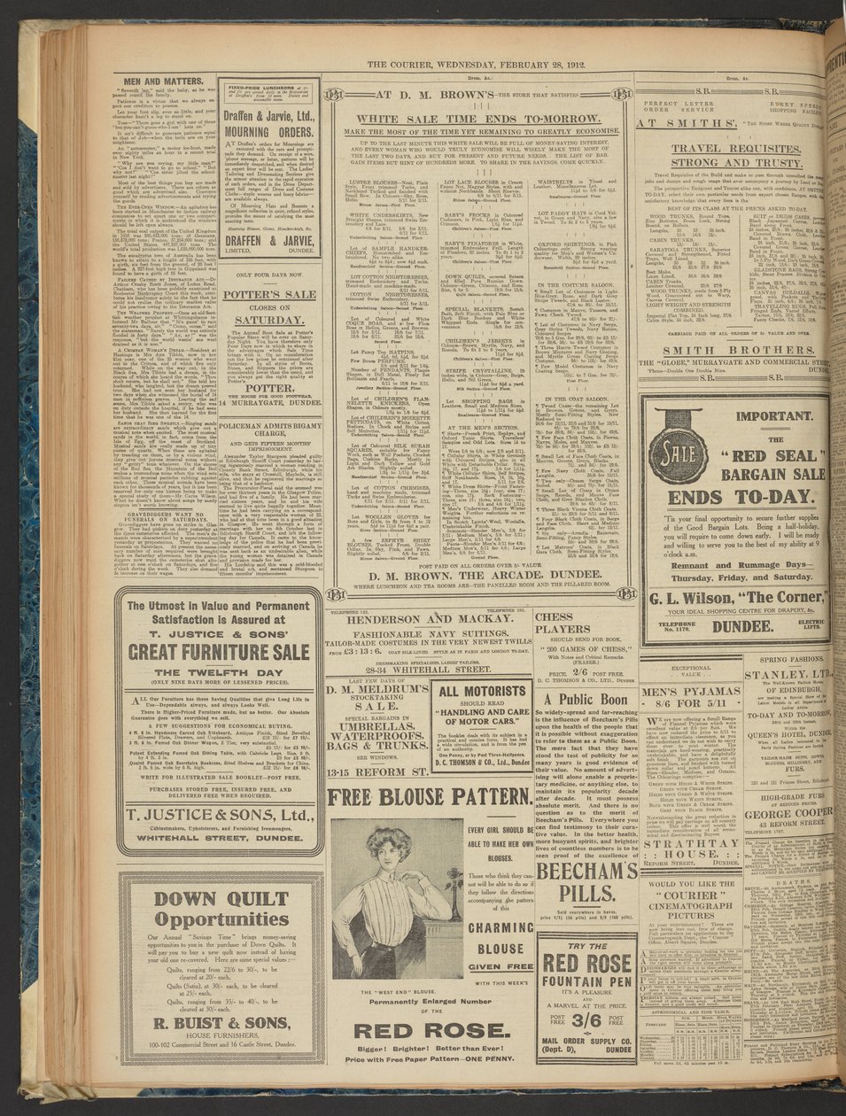 Der Kurier, 28. Februar 1912 von English School