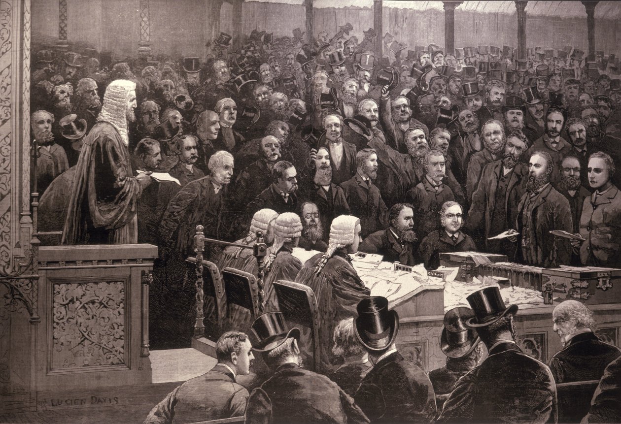 Die Abstimmung im Unterhaus zur irischen Home-Rule-Frage, 