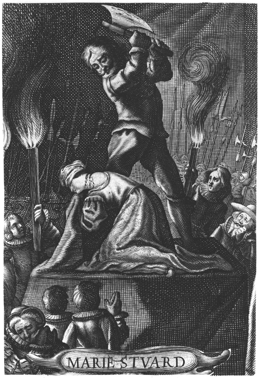 Die Hinrichtung von Maria Stuart (1542-87) am 8. Februar 1587 von English School
