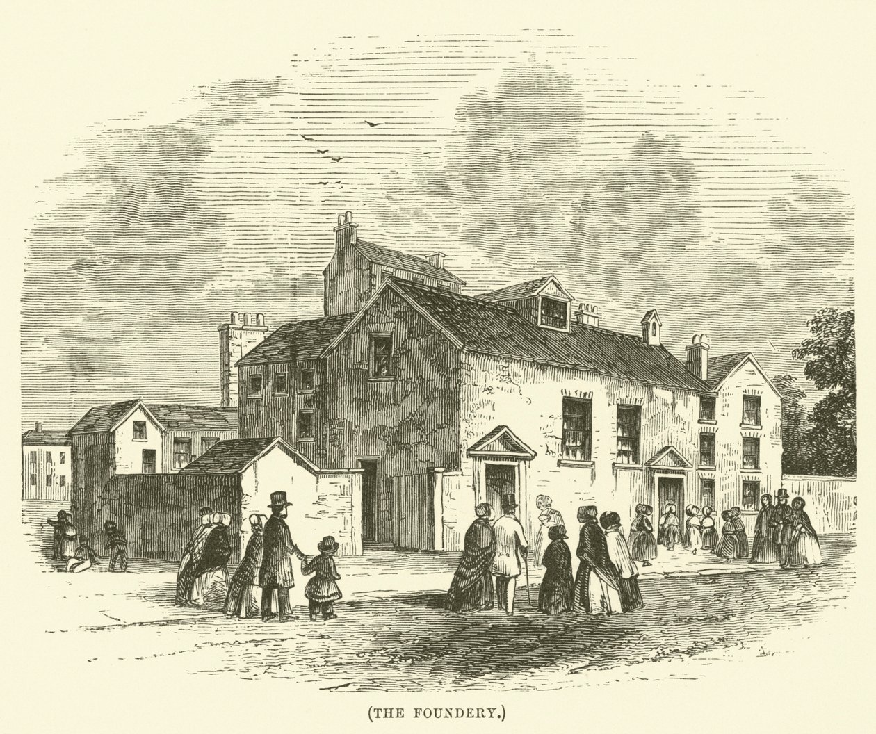 Die Gießerei (Gravur) von English School