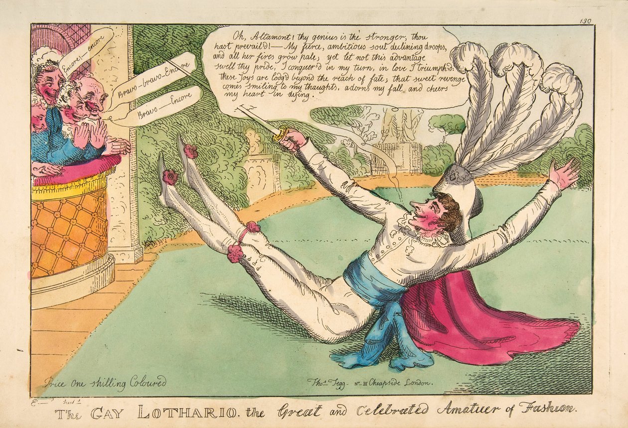 Der fröhliche Lothario. Der große und gefeierte Amateur der Mode, veröffentlicht 1813 von English School
