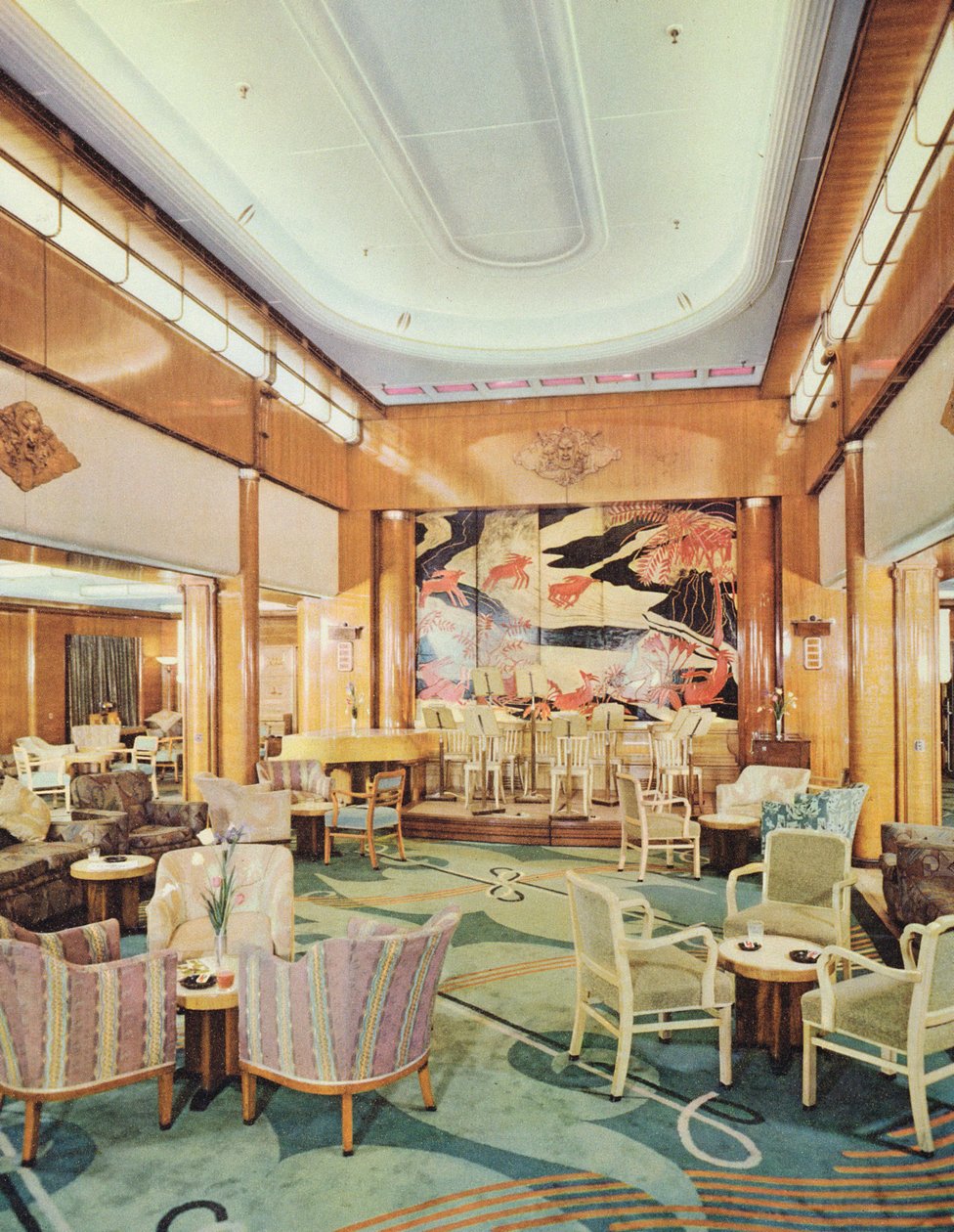 Die Große Halle an Bord der RMS Mauretania von English School