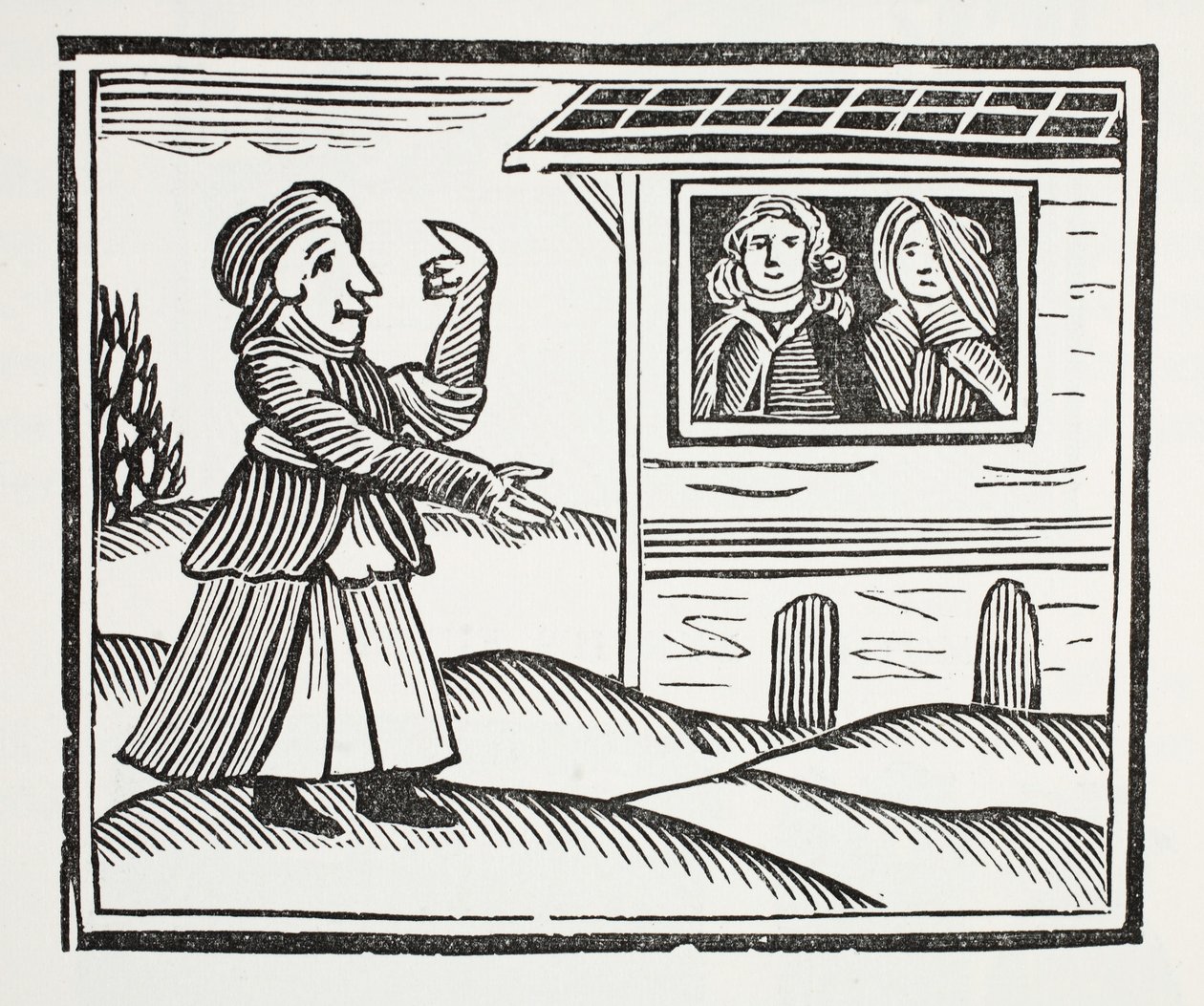 Die Geschichte von Mutter Shipton, Illustration aus Chap-books of the Eighteenth Century von John Ashton, veröffentlicht 1882 von English School