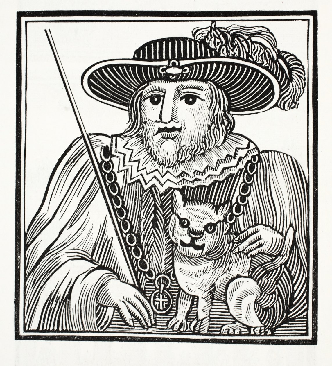 Die Geschichte von Sir Richard Whittington, dreimal Lord Mayor von London, Illustration aus Chap-books des achtzehnten Jahrhunderts von John Ashton, veröffentlicht 1882 von English School
