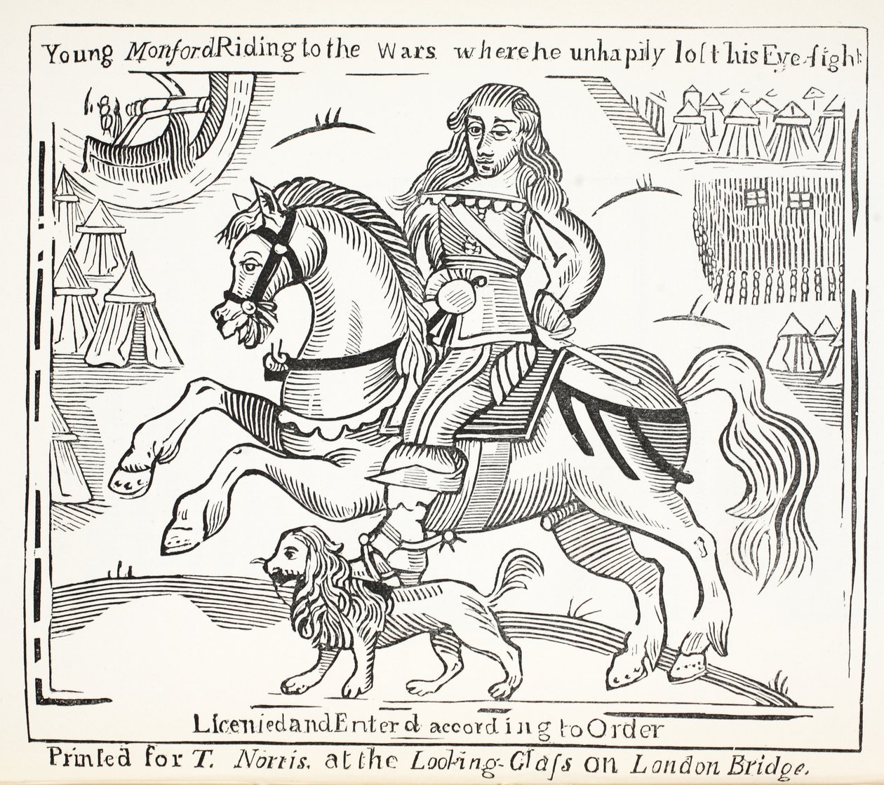 Die Geschichte des blinden Bettlers von Bednal Green, Illustration aus Chap-books des achtzehnten Jahrhunderts von John Ashton, veröffentlicht 1882 von English School