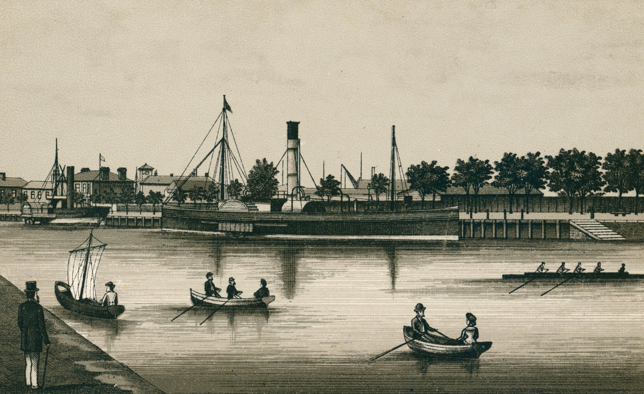 Die Anlegestelle Flussblick, Ipswich von English School