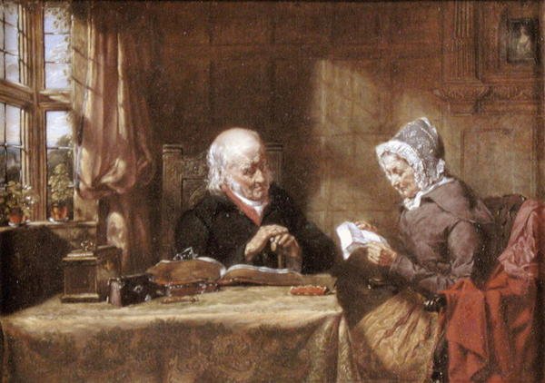 Der Brief oder Nachrichten aus der Ferne, ca. 1860 von English School