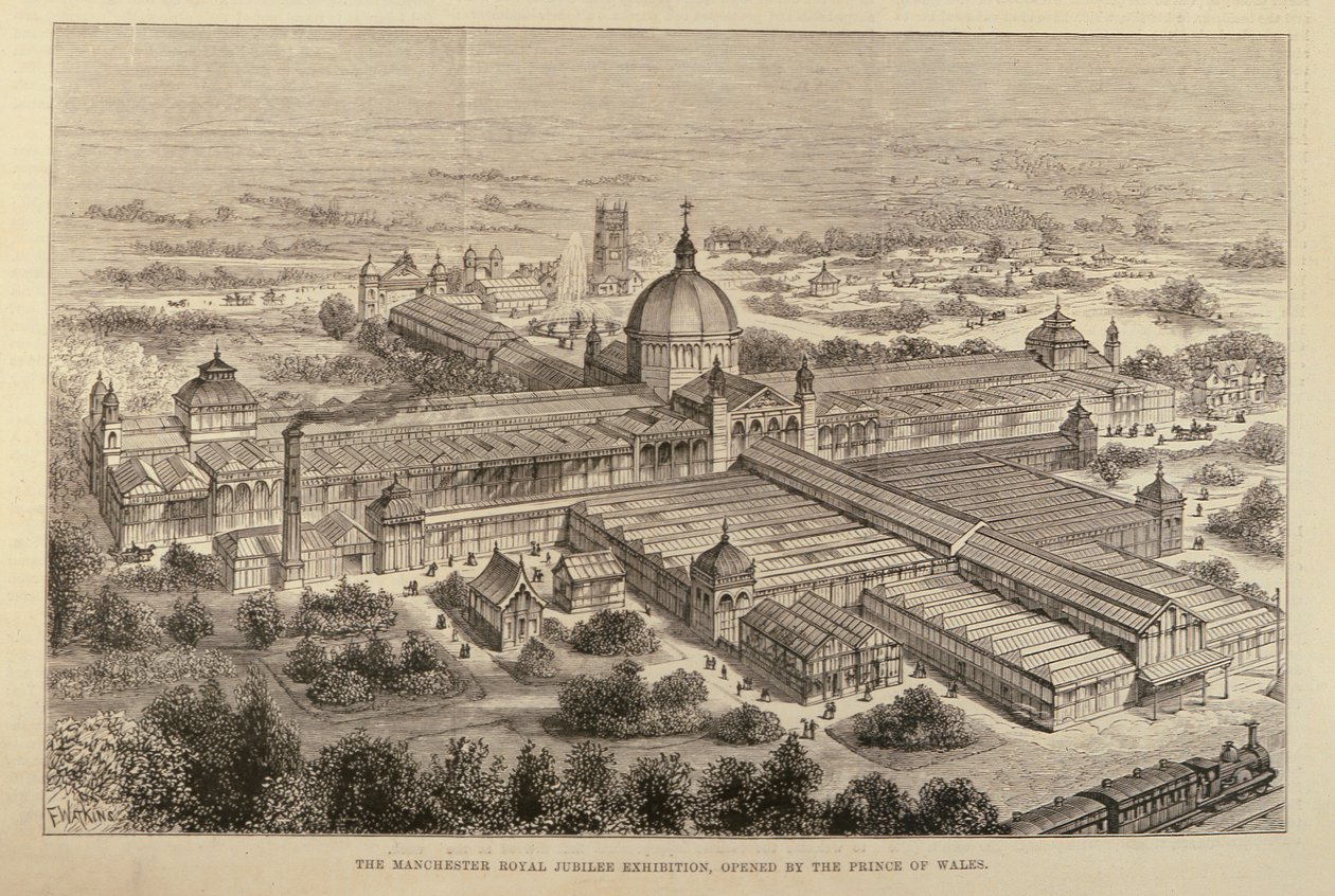 Die Manchester Royal Jubilee Exhibition, eröffnet vom Prinzen von Wales von English School