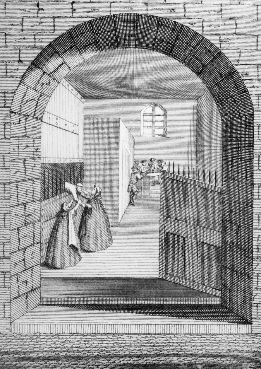Die Art und Weise, wie John Shepherd aus dem Verurteiltenloch in Newgate entkam, 1724 von English School