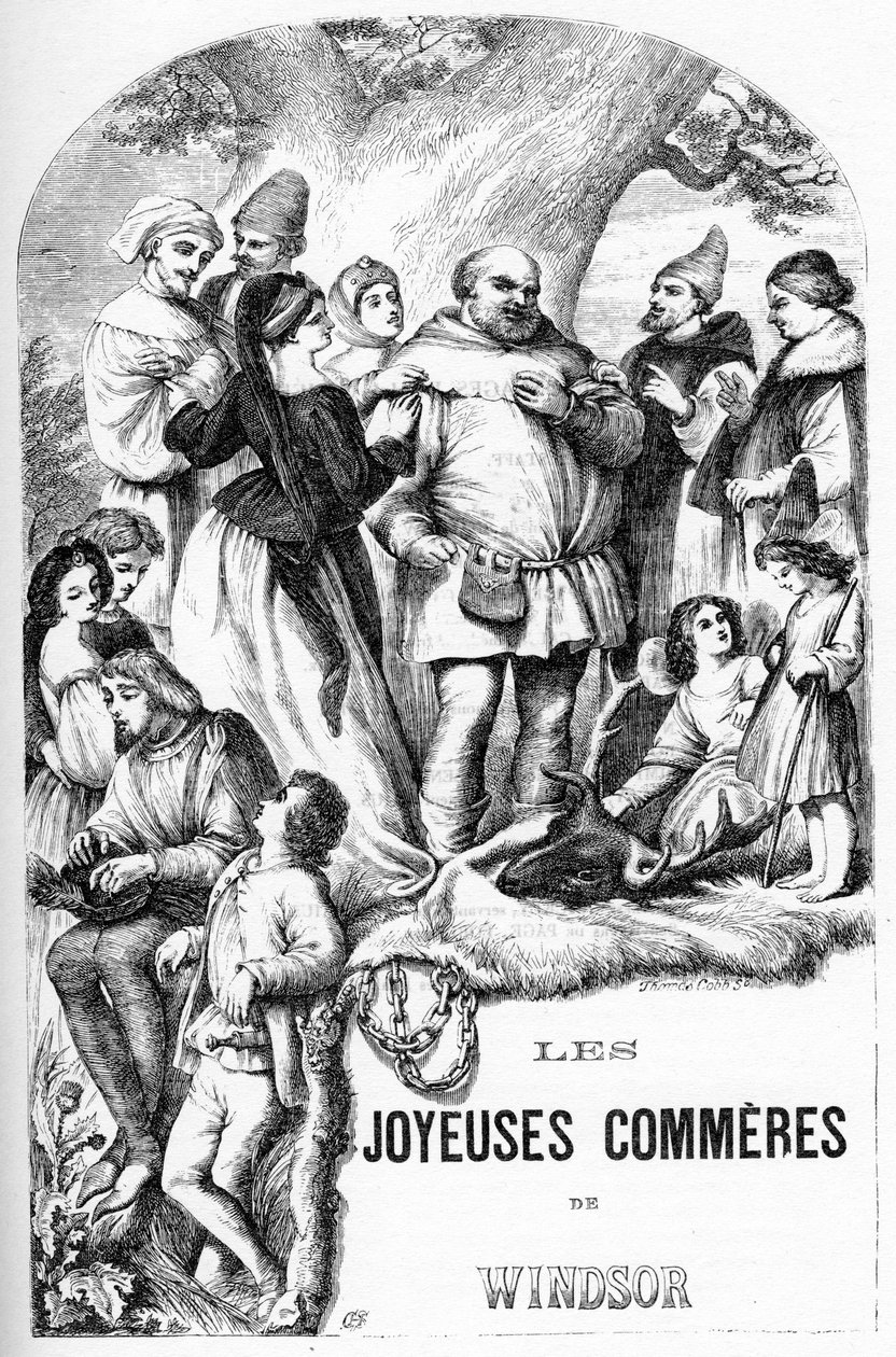 Die lustigen Weiber von Windsor - Illustration in „Werke komplett von William Shakespeare“ 1866 - Die Illustrationen und die allgemeine Form dieser Ausgabe sind von Cassell
