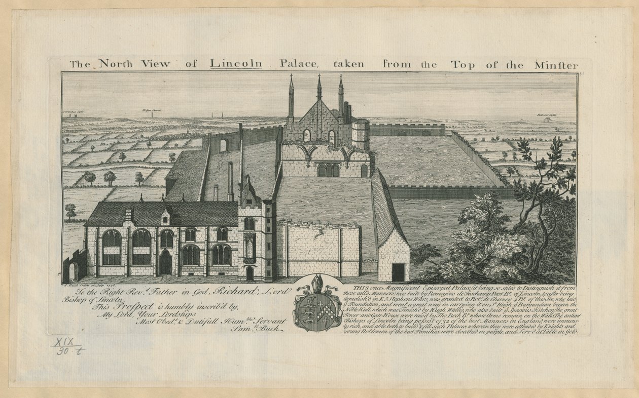 Die Nordansicht des Lincoln Palace, vom Minster aus gesehen von English School