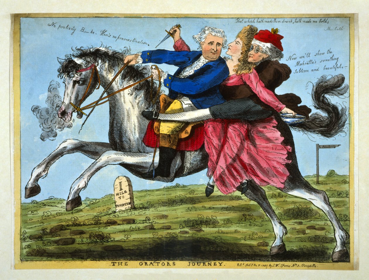 Die Reise des Redners, veröffentlicht 1785 von English School