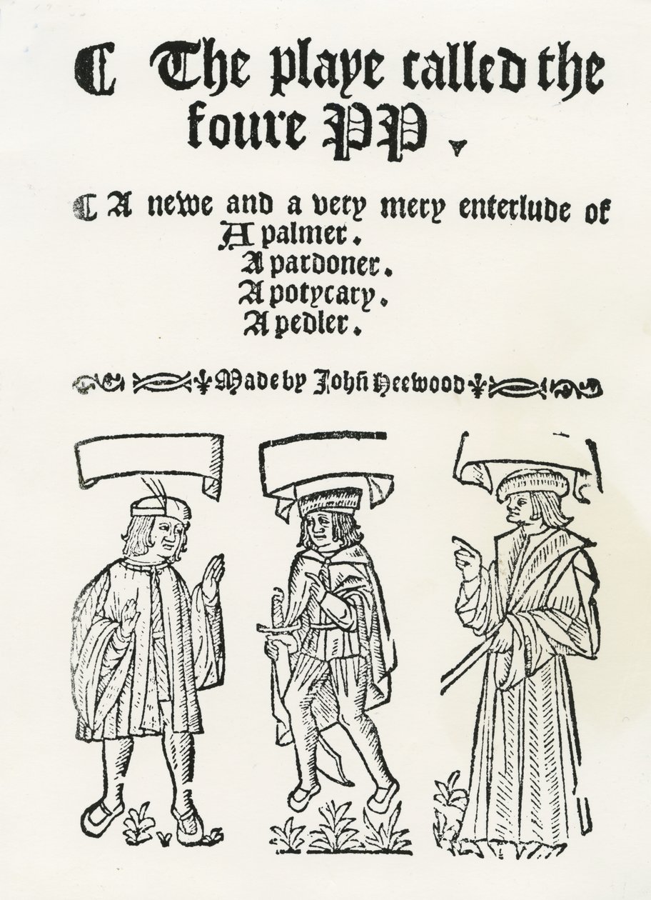 Das Spiel namens die vier PP, ca. 1530 von English School