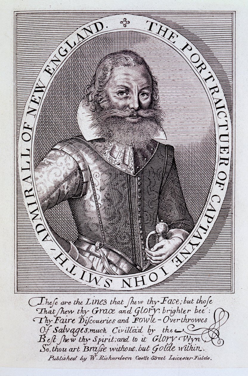 Porträt von Captain John Smith, Admiral von Neuengland von English School