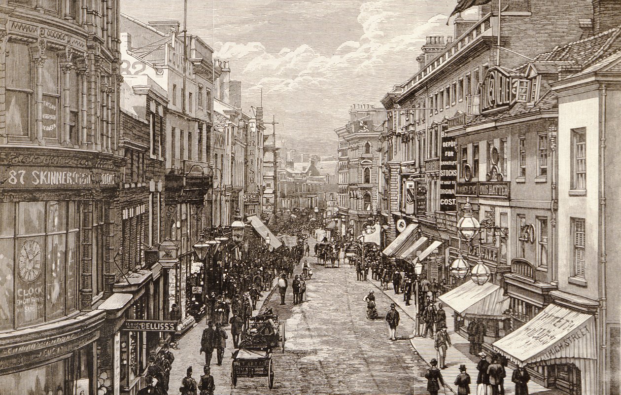 Der Besuch der Königin in Birmingham: Die High Street, aus 