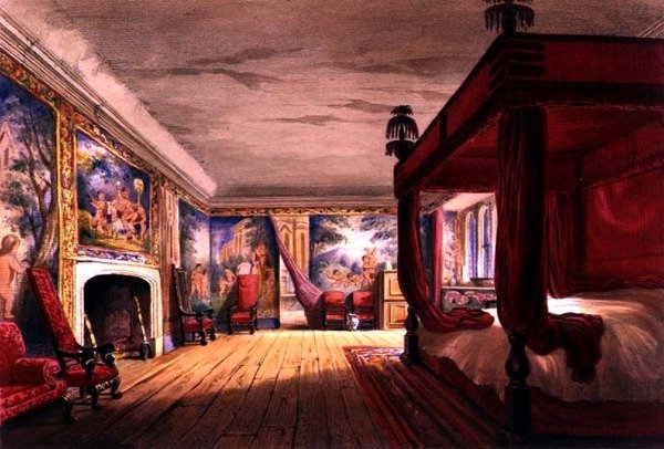 Das Rote Zimmer, Cotehele House, ca. 1830-40 von English School