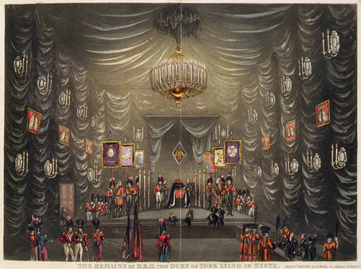 Die Überreste von H.R.H. dem Herzog von York im Staatsbegräbnis von English School