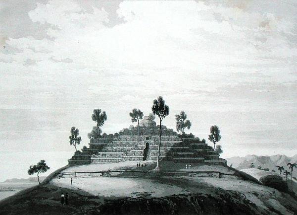 Der Tempel von Boro Bodo im Bezirk Boro in Kedu, aus 