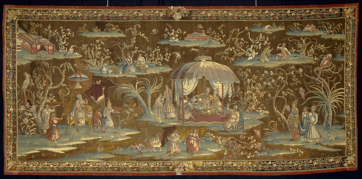 Das Zelt, aus einer indo-chinesischen oder indischen Serie, 1700-25 von English School
