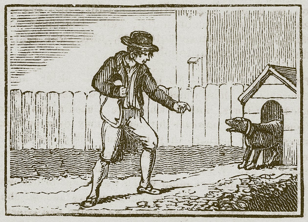 Der Dieb und der Hund (Gravur) von English School