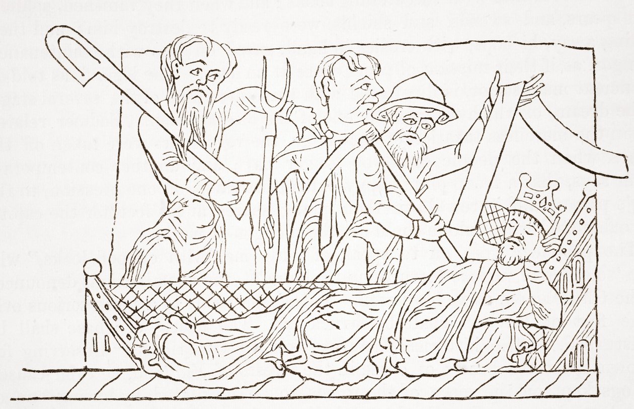 Die Vision der Bauern, aus Die Prophezeiungen Merlins von English School