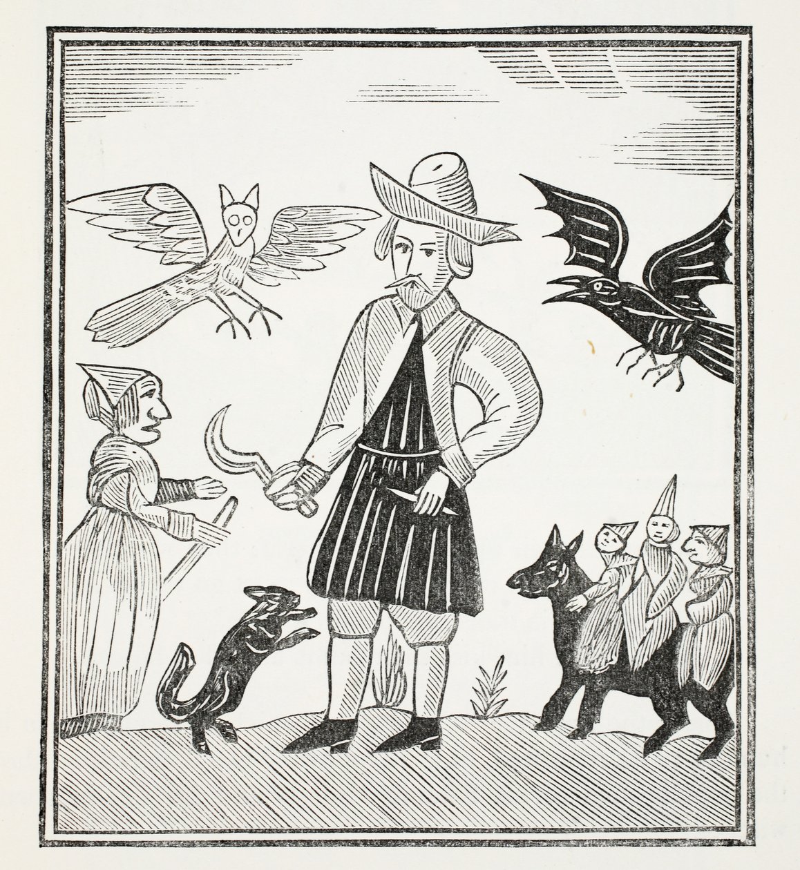Die Hexe der Wälder, Illustration aus Chap-books of the Eighteenth Century von John Ashton, veröffentlicht 1882 von English School