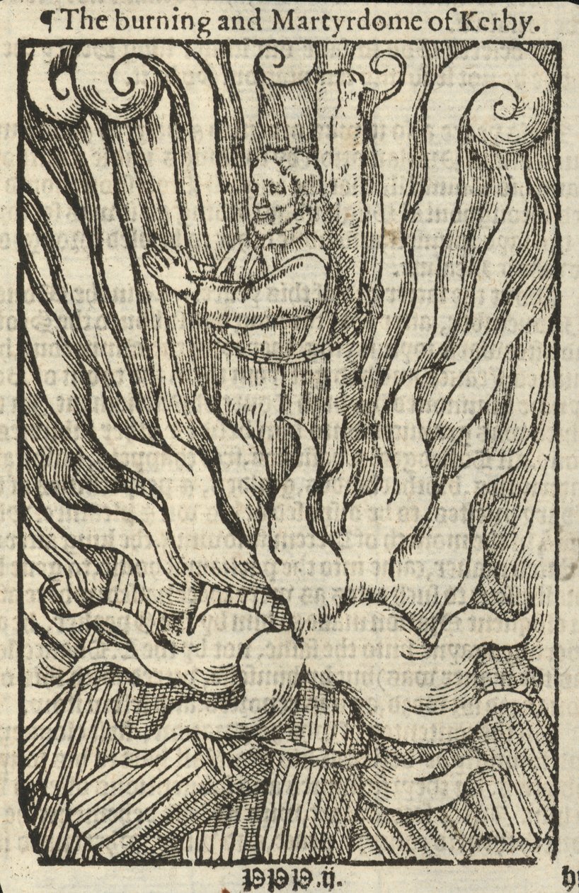 Das grausame Verbrennen und Martyrium von Kerby von English School