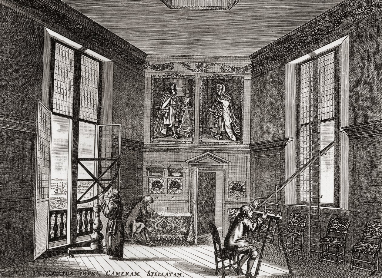 Der alte Beobachtungsraum, Greenwich, aus A Short History of the English People von J. R. Green, veröffentlicht 1893 von English School