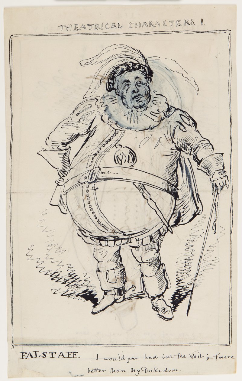 Theaterfiguren 1: Falstaff, ca. 1825 von English School